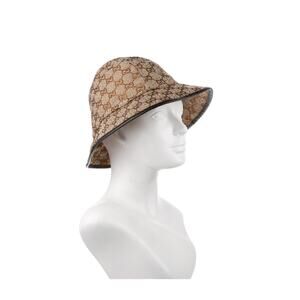 Gucci Beige GG Monogram Studded bucket hat L sz